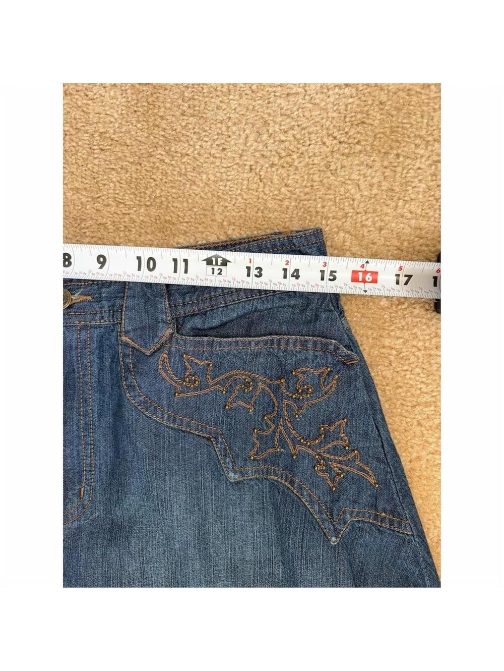 Lauren Jeans Co Ralph Lauren Skirt Womens Size 10 Blue Denim A-Line Maxi - Picture 5 of 5
